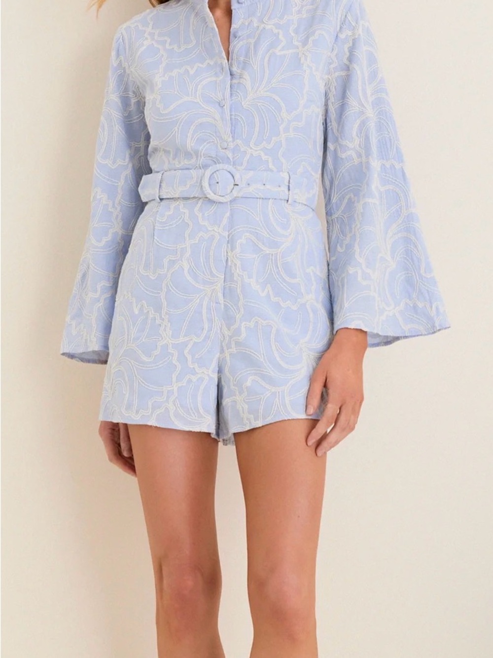 Hyacinth House Floral Embroidered Romper - Picture 4 of 4